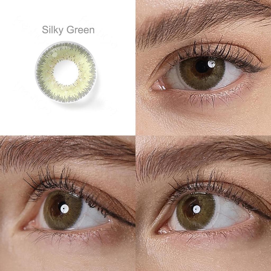 FRESHGO SILKY GREEN COSMETIC COLORED CONTACT LENSES