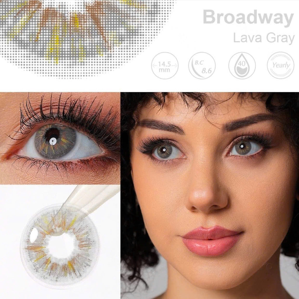 FRESHGO LAVA GRAY (GREY) COSMETIC COLORED CONTACT LENSES