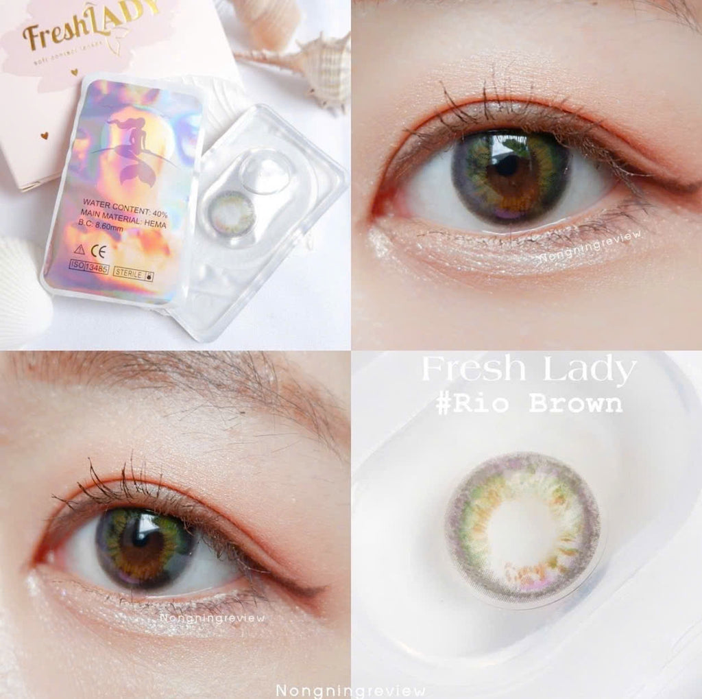 FRESHLADY RIO BROWN COSMETIC COLORED CONTACT LENSES