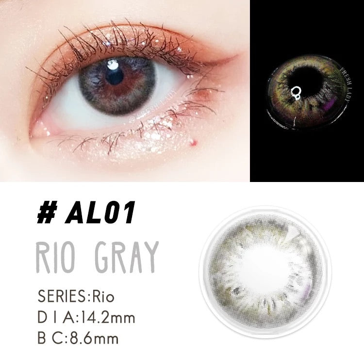 FRESHLADY RIO GRAY COLORED CONTACT LENSES COSMETIC FREE SHIPPING - EyeQ Boutique